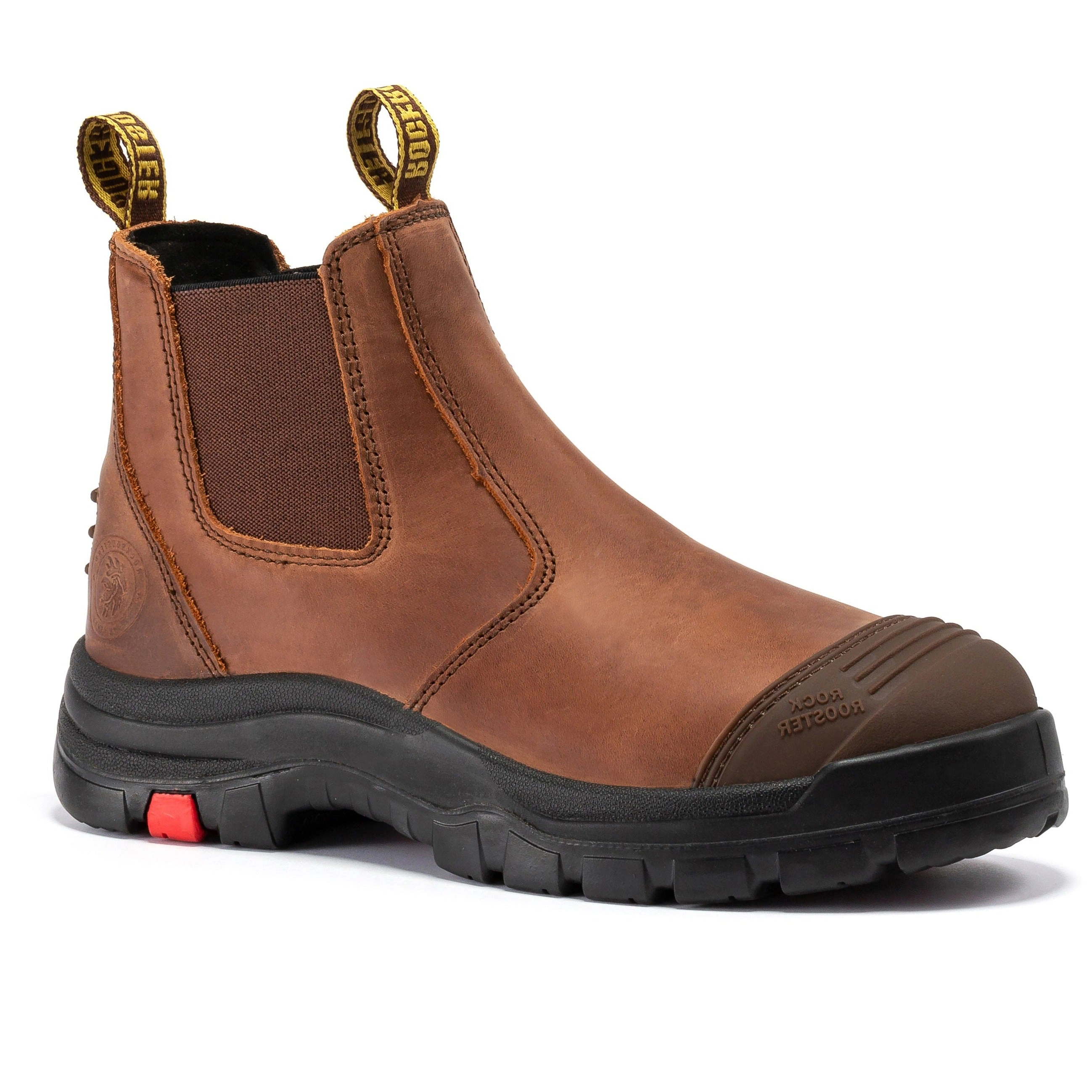 ROCKROOSTER Lumen Brown 6" Læder Arbejdsstøvler AK224: Robust og stærk, klar til ethvert job!